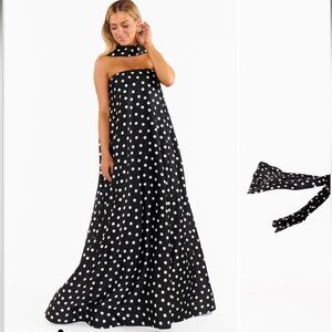 Show Me Your MuMu Black and White Tinsley Tube Strapless Dress NWT